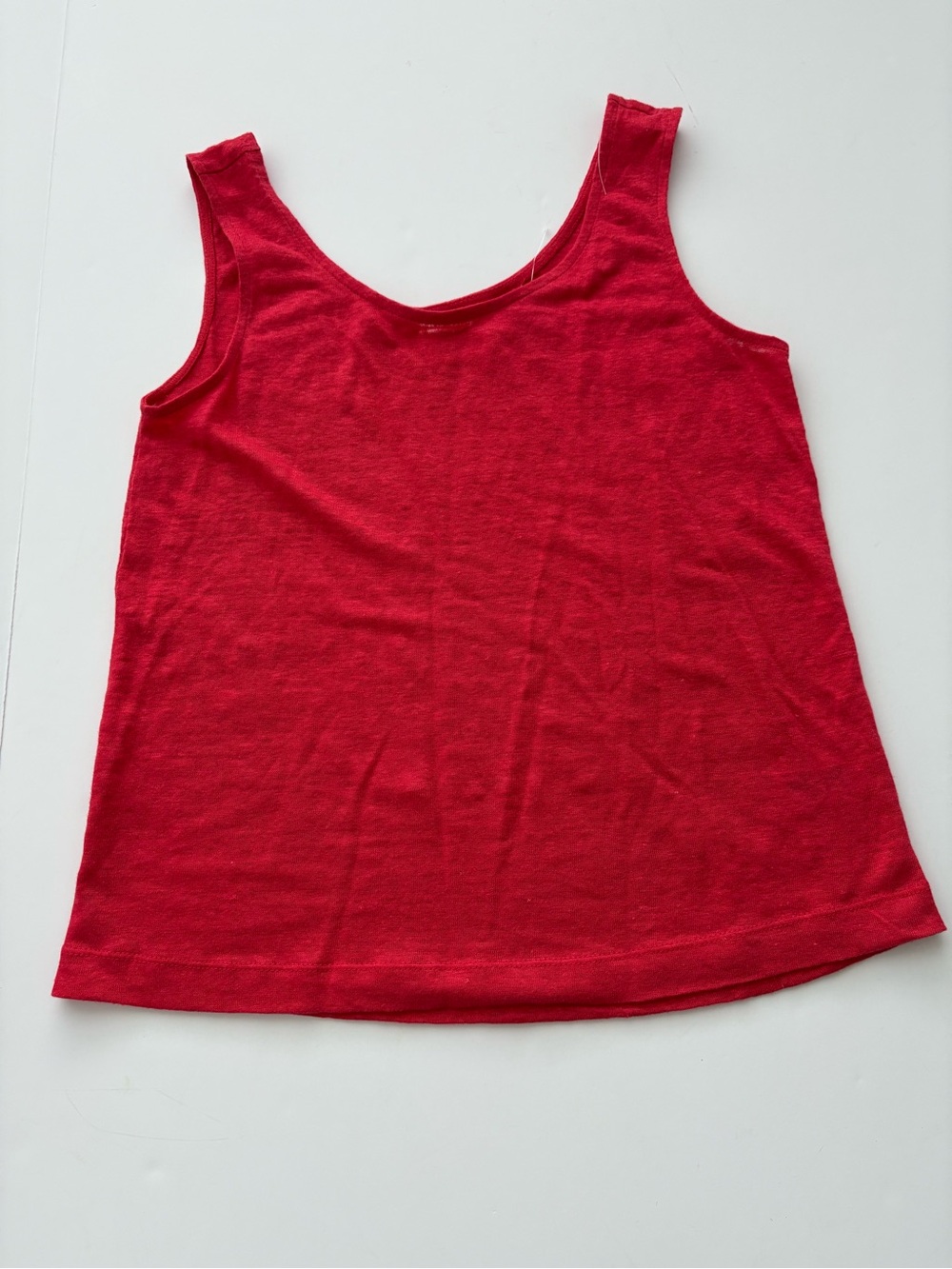 Sigrid Olsen Linen 2 Piece Set Tank Top Open Front Cardigan Red NWT Size S - Picture 2 of 12